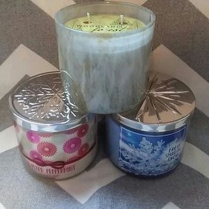Lot of 3 Bath & Bodyworks candles